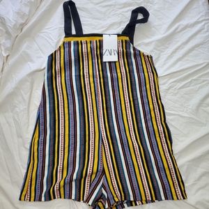 NWT ZARA sweater knit crochet romper